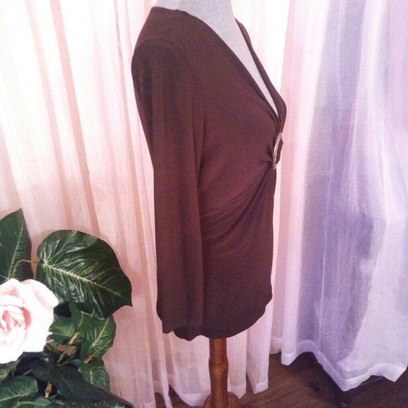 COPY - Chocolate Brown Slinky Top - Picture 4 of 7